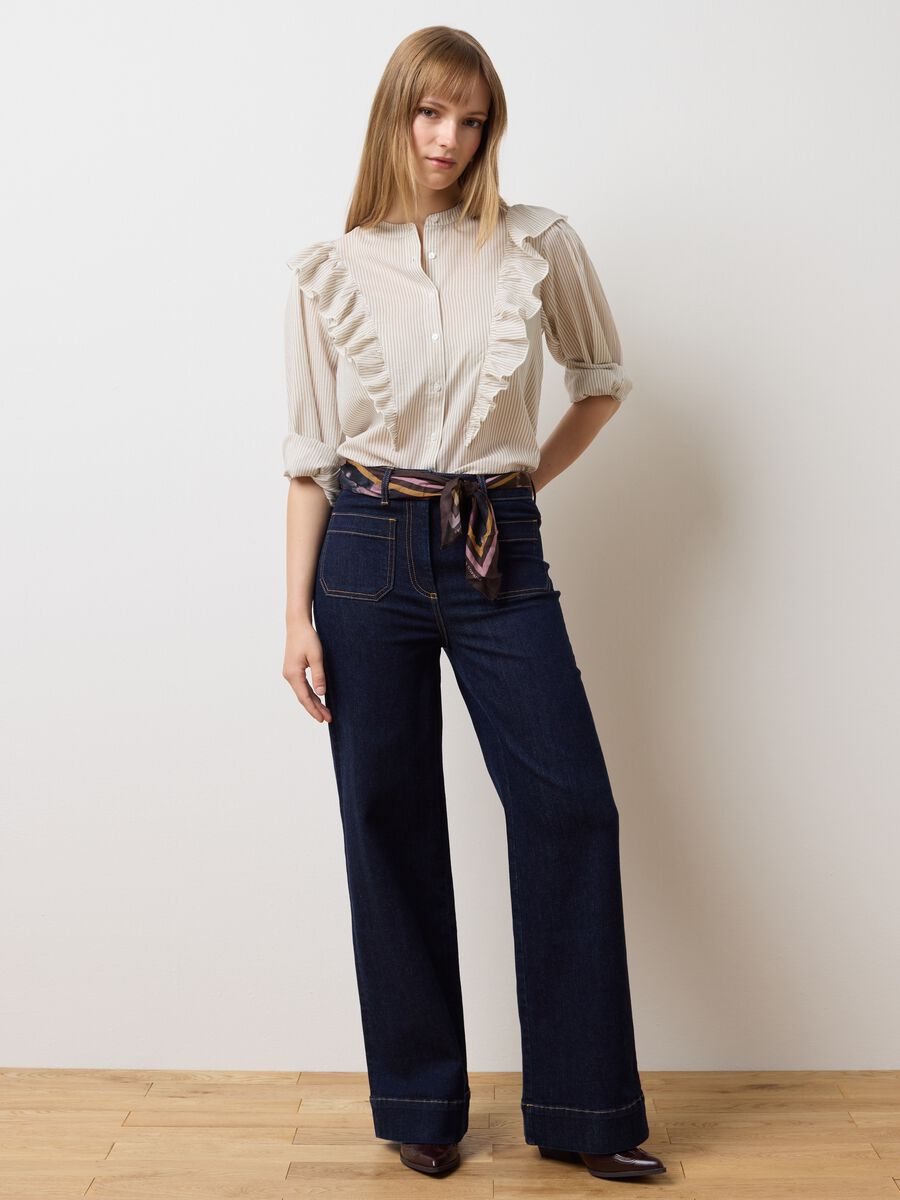 Beige pure cotton shirt regular fit_2