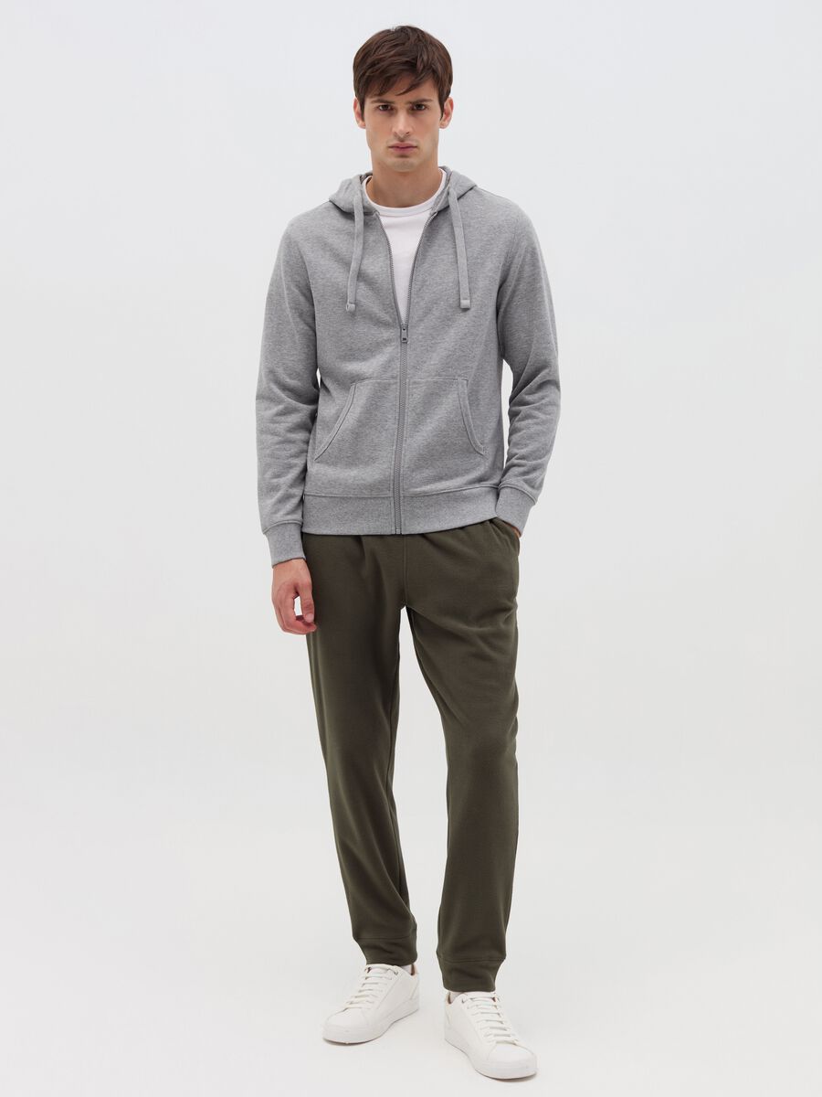Fleece joggers with drawstring_1