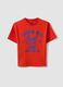 Red pure cotton oversized T-shirt for boys_0