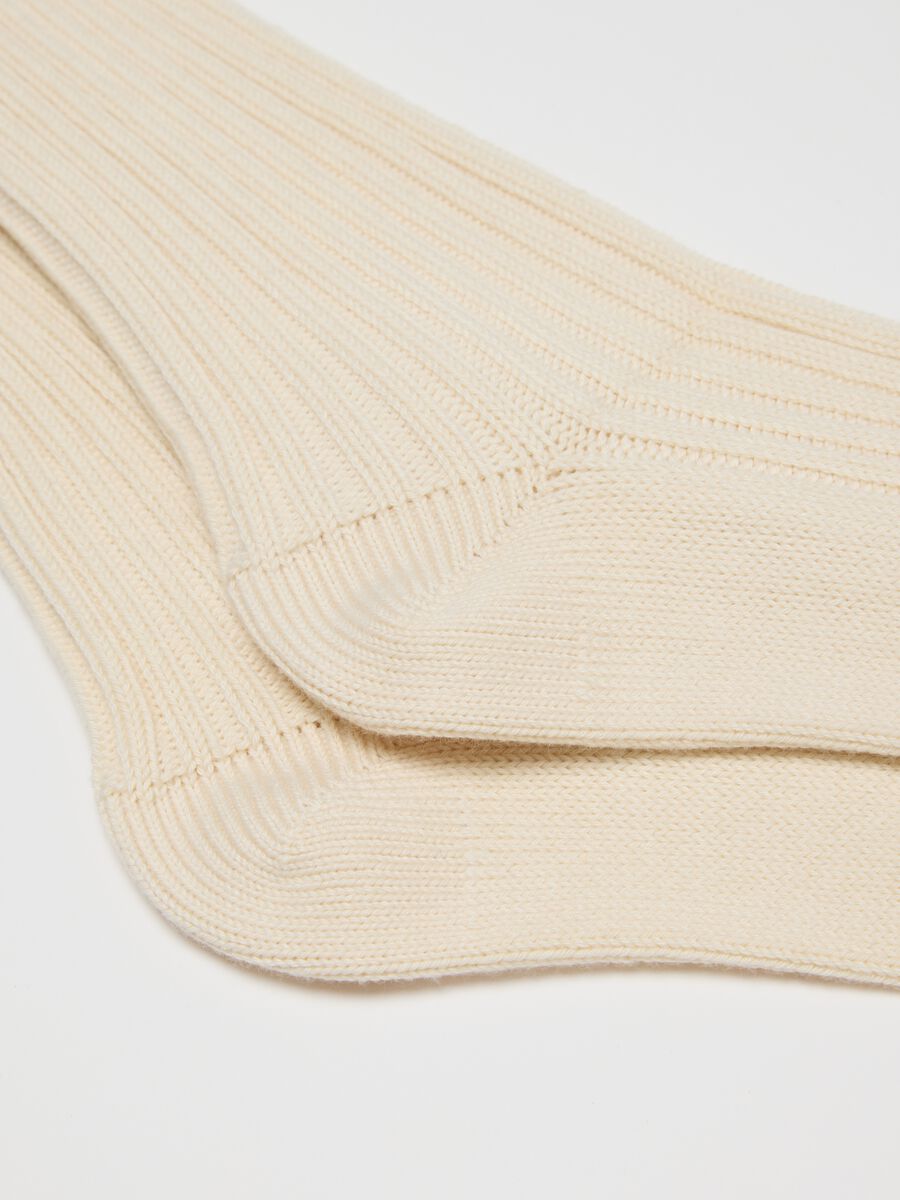 Calze beige da tennis in cotone elasticizzato _2