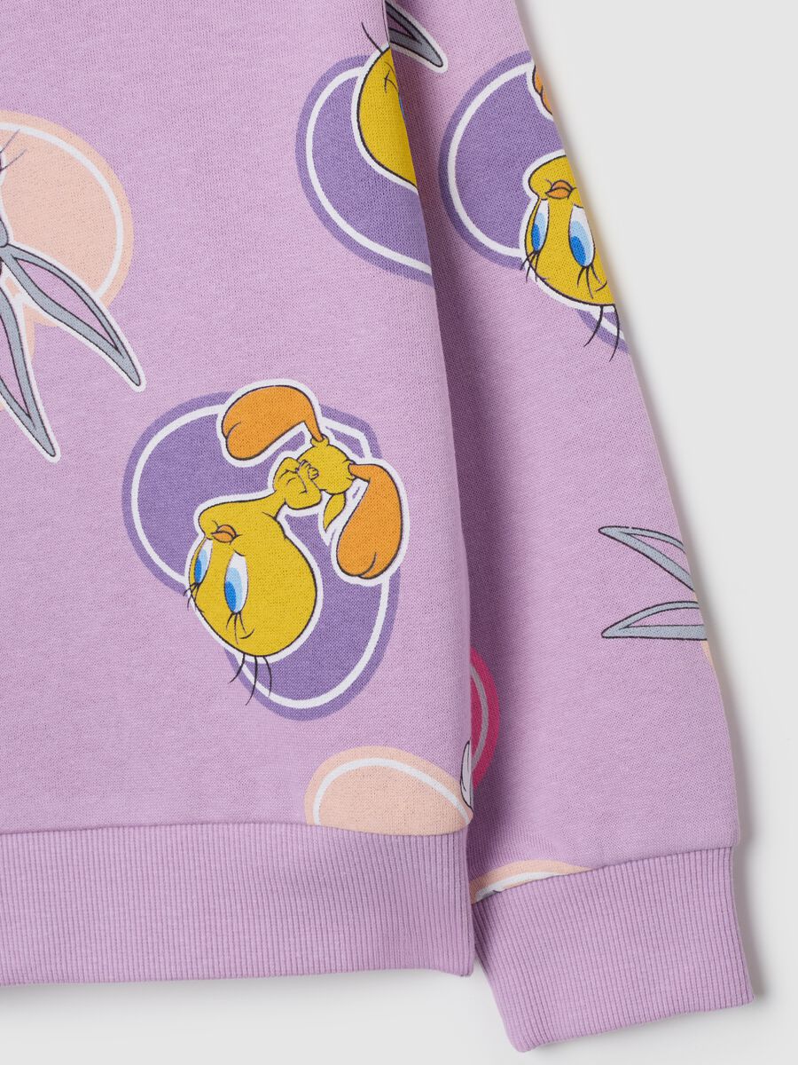 Girls' violet sweatshirt and leggings set_3
