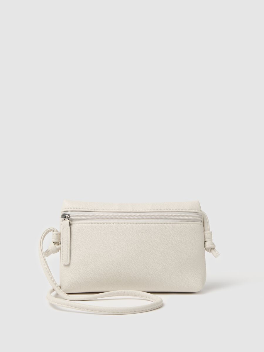 White clutch bag with zip_0