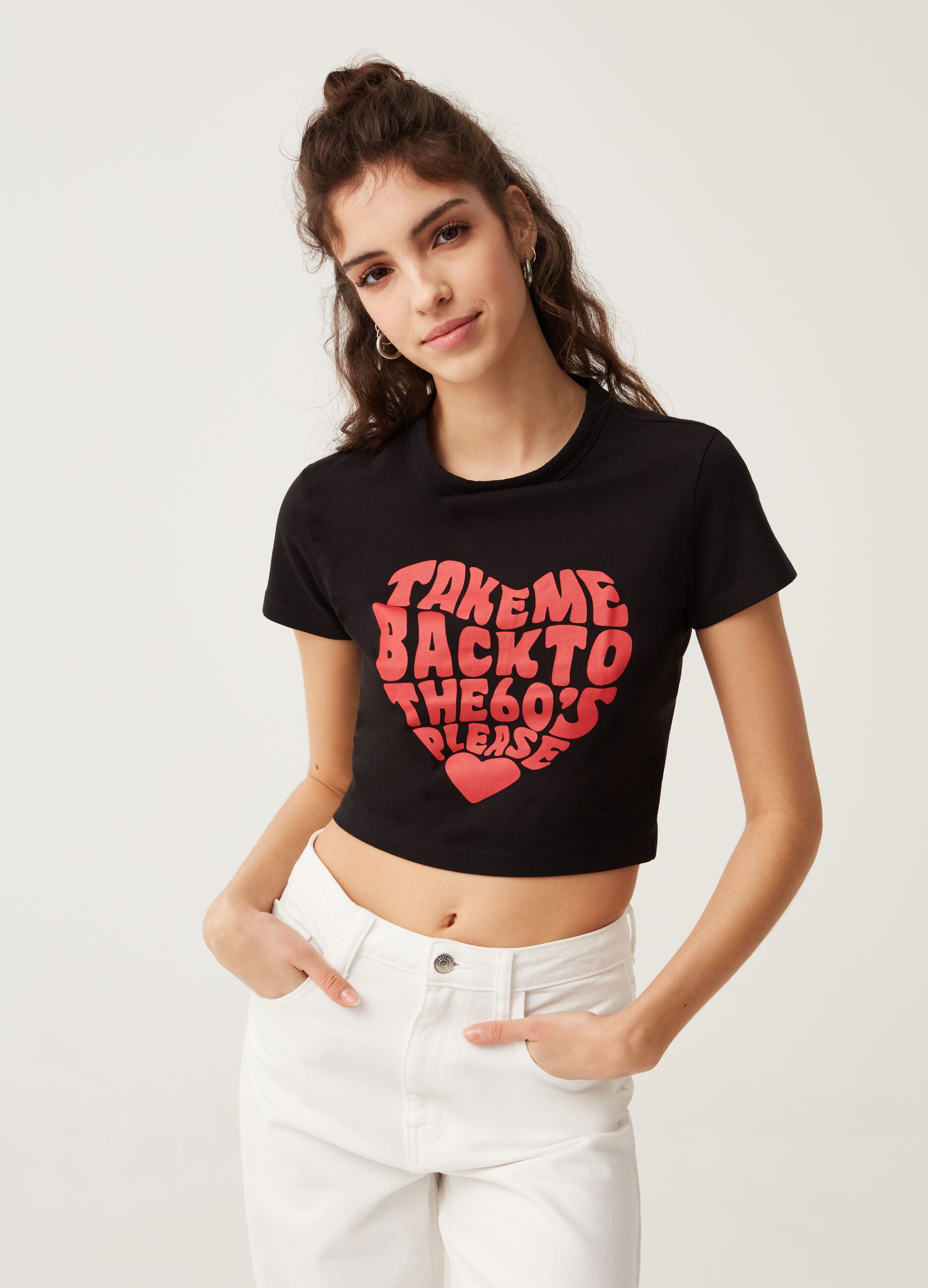 T-shirt con stampa lettering Baby Angel_1