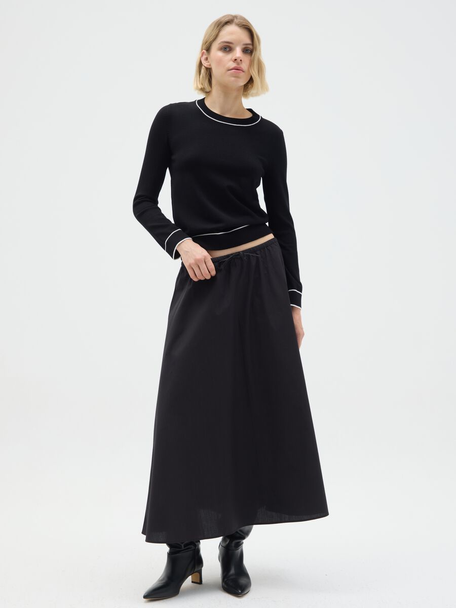 Multicolour Stretch Blend Jumper with Regular Fit_1