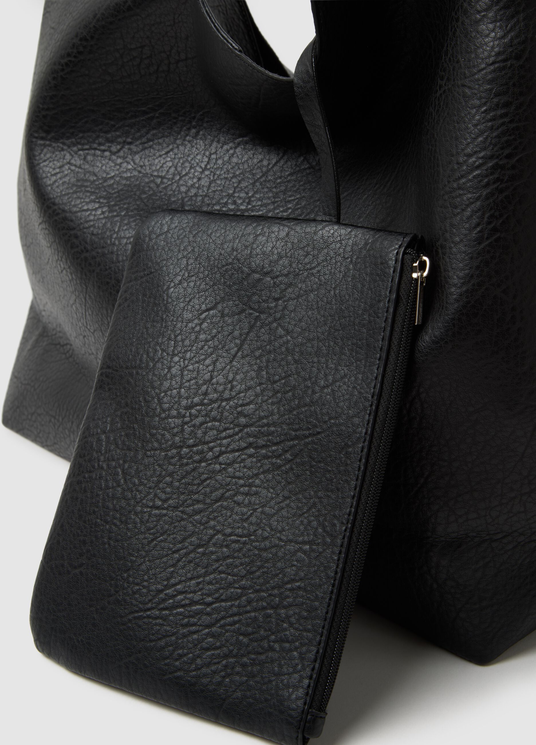 Borsa nera con pochette