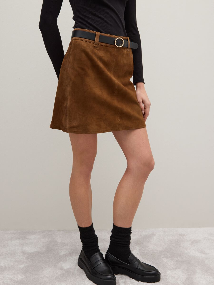 Genuine Suede Mini Skirt_2