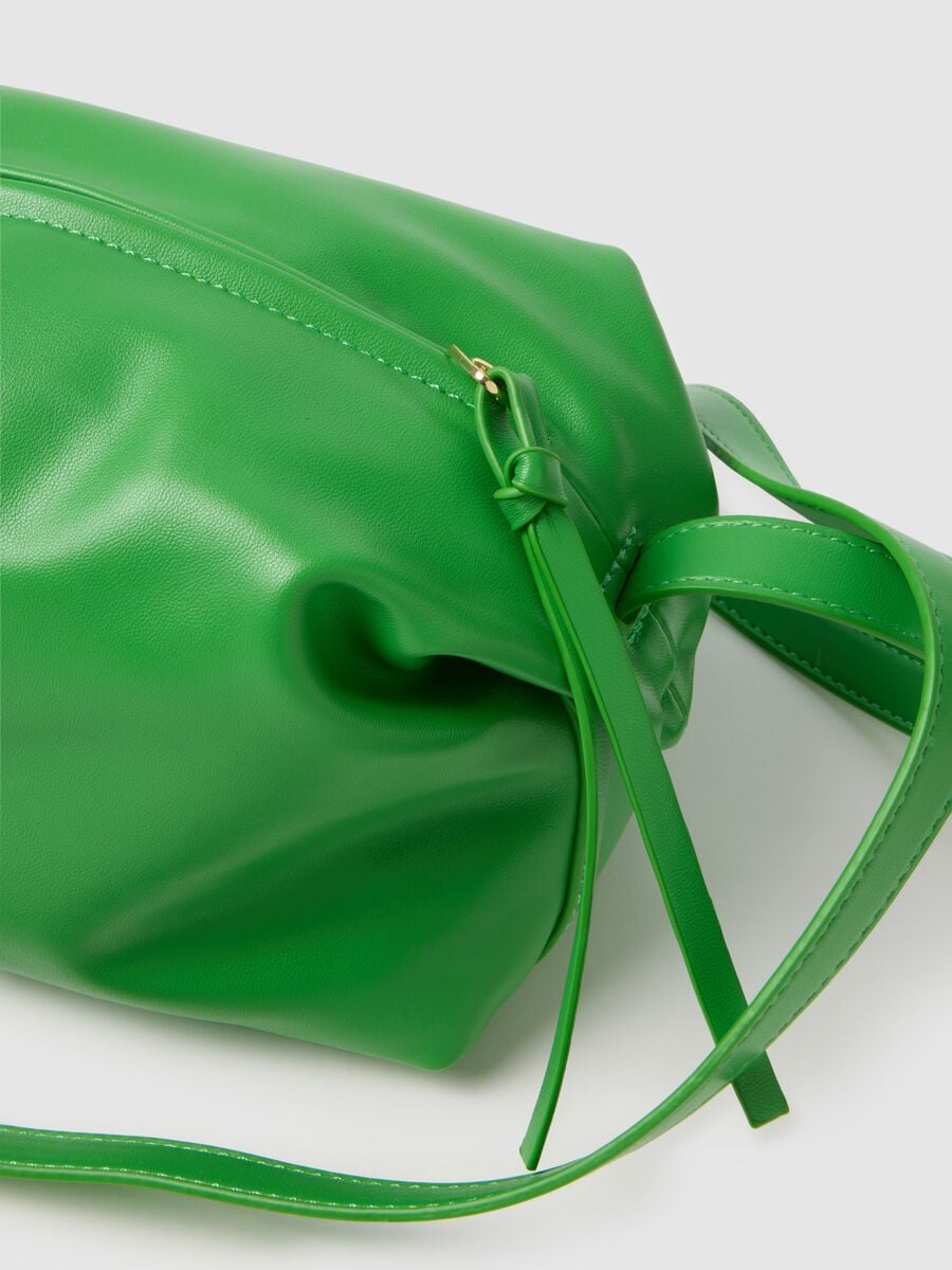 Green Shoulder Bag with Zip Closure_2