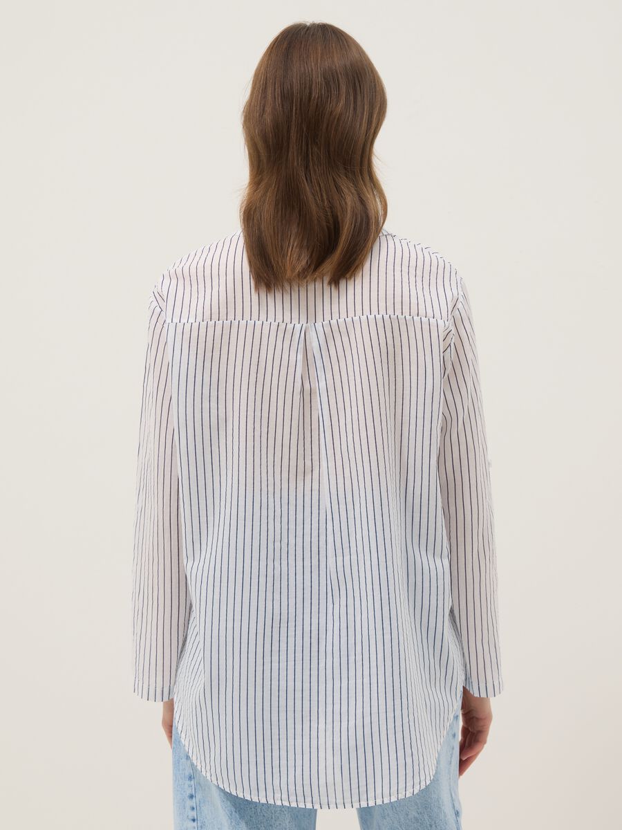 White striped pure cotton regular-fit shirt_2