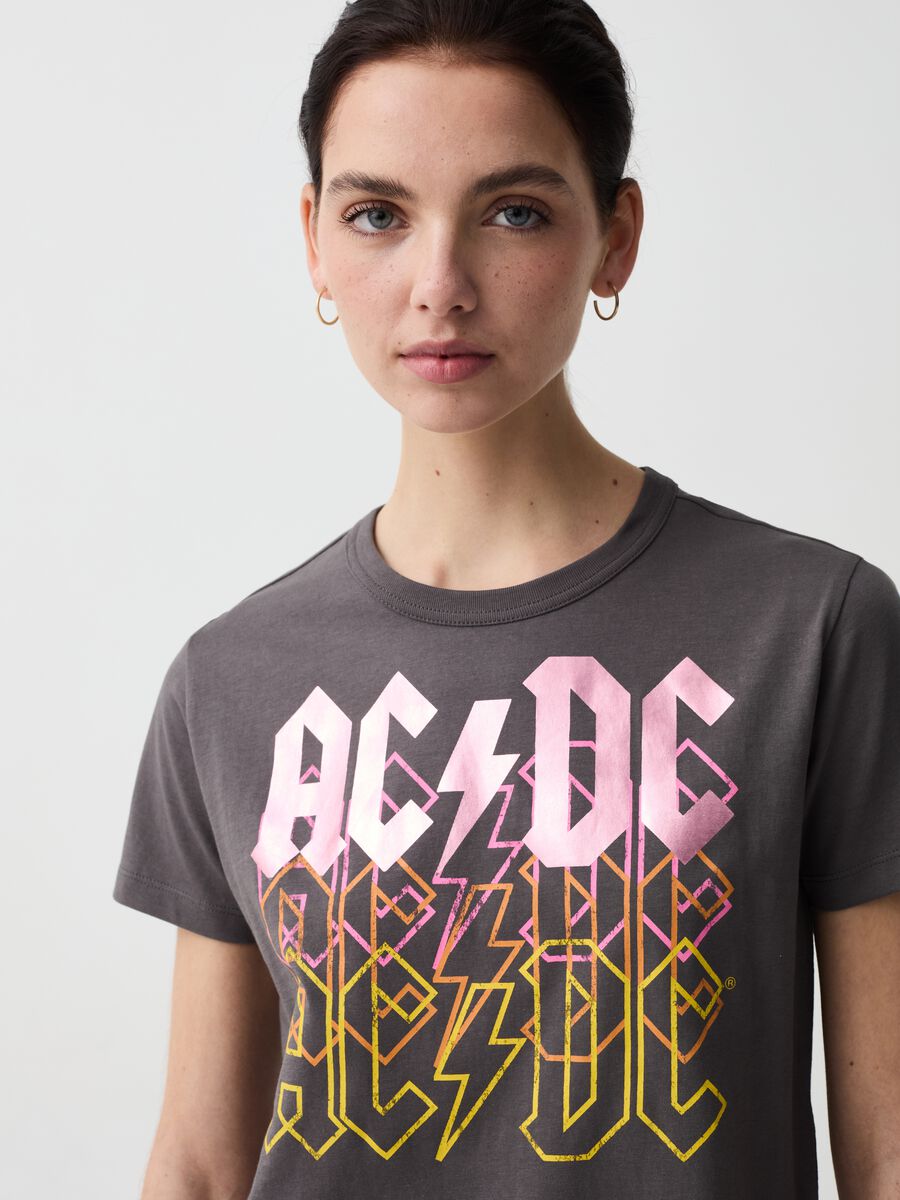 T-shirt with AC/DC foil print_1