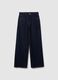 Regular fit blue denim pure cotton trousers_4