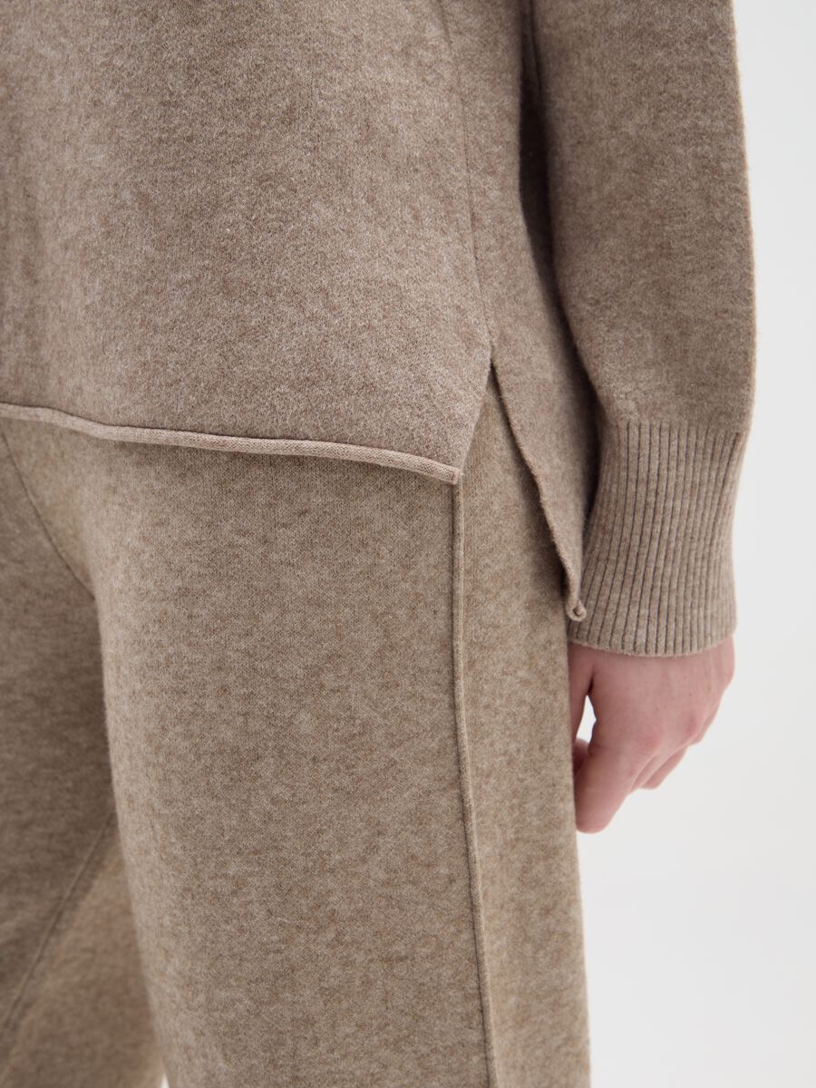 Beige regular fit jumper_3