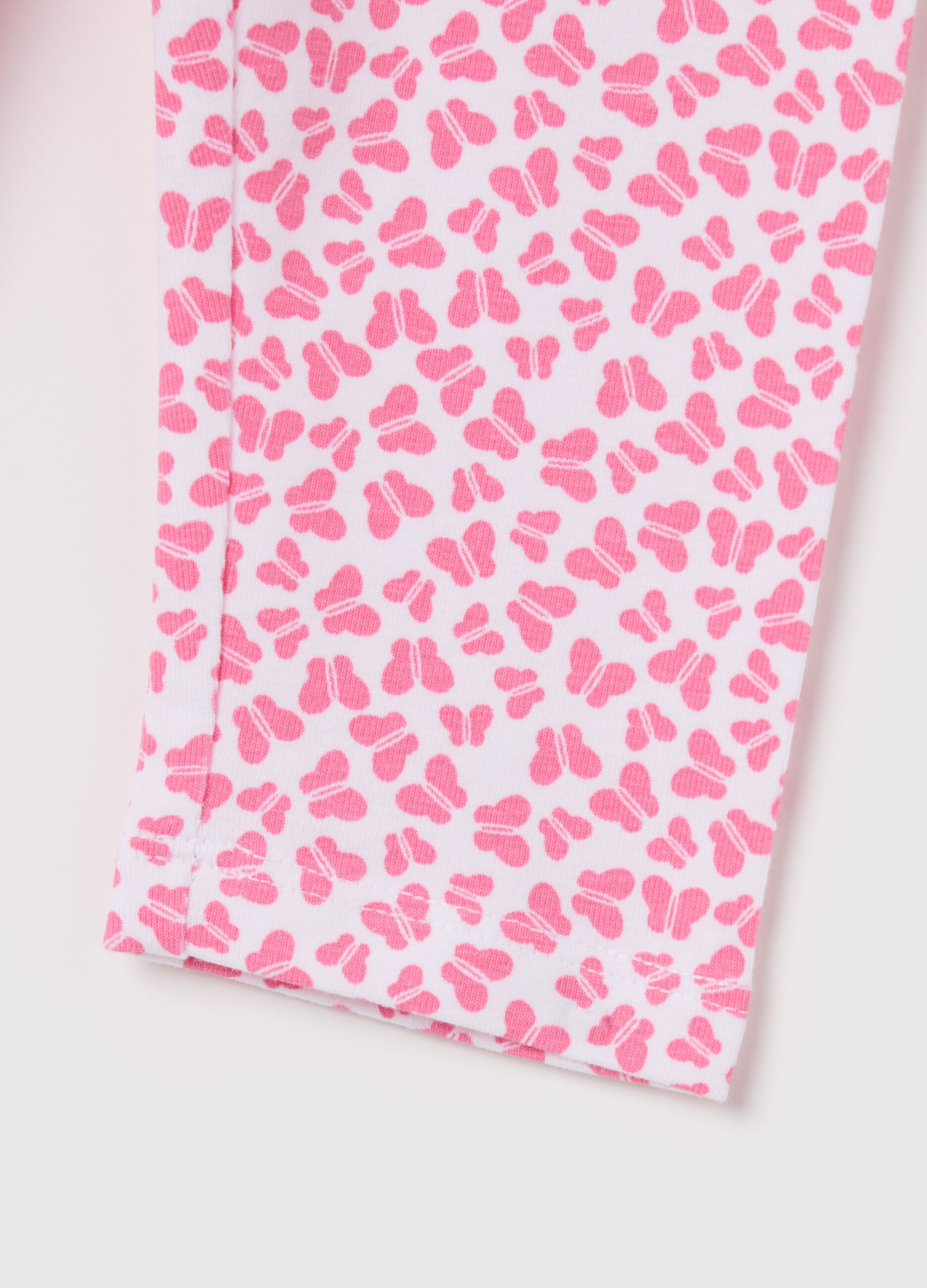 Printed stretch cotton leggings