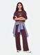 Brown cotton-blend straight-fit joggers_0