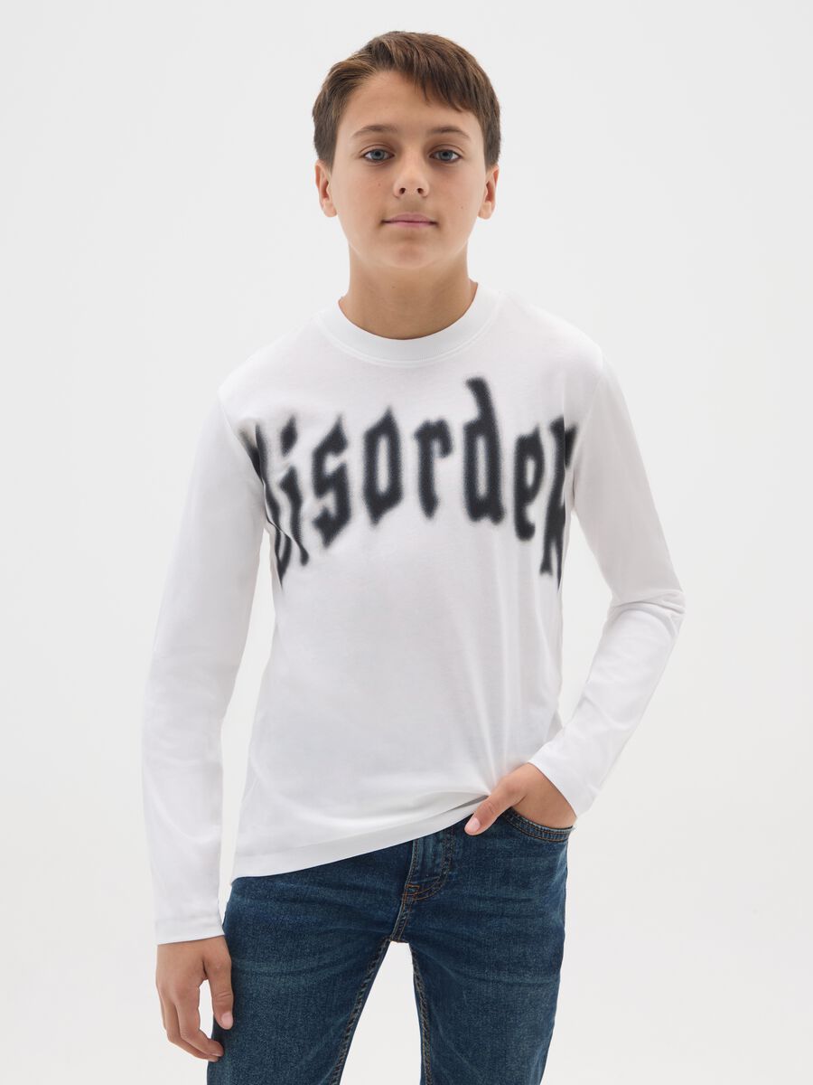 Boy's Oversized White Pure Cotton T-shirt_0