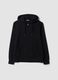 Blue cotton-blend hoodie with crew neck_0