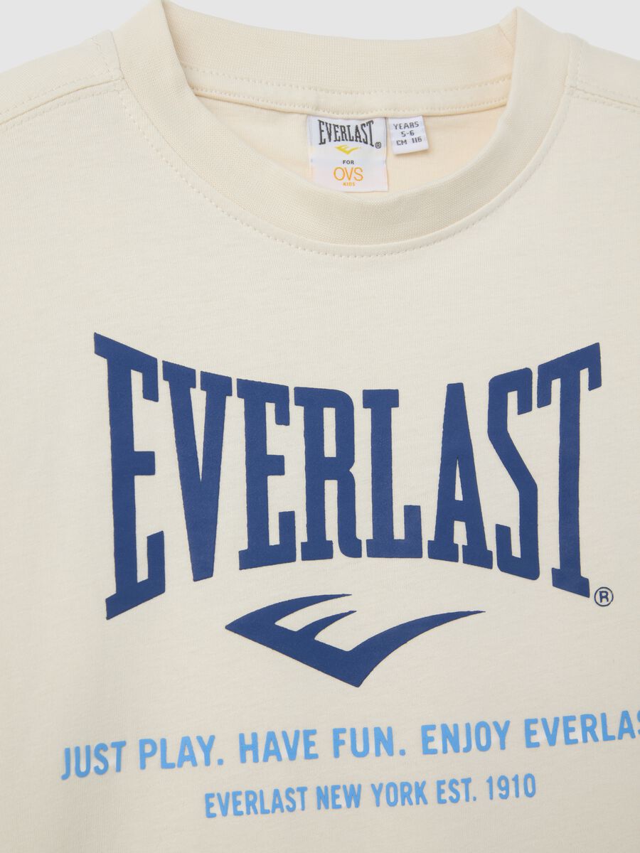White short sleeve T-shirt with Everlast logo_2