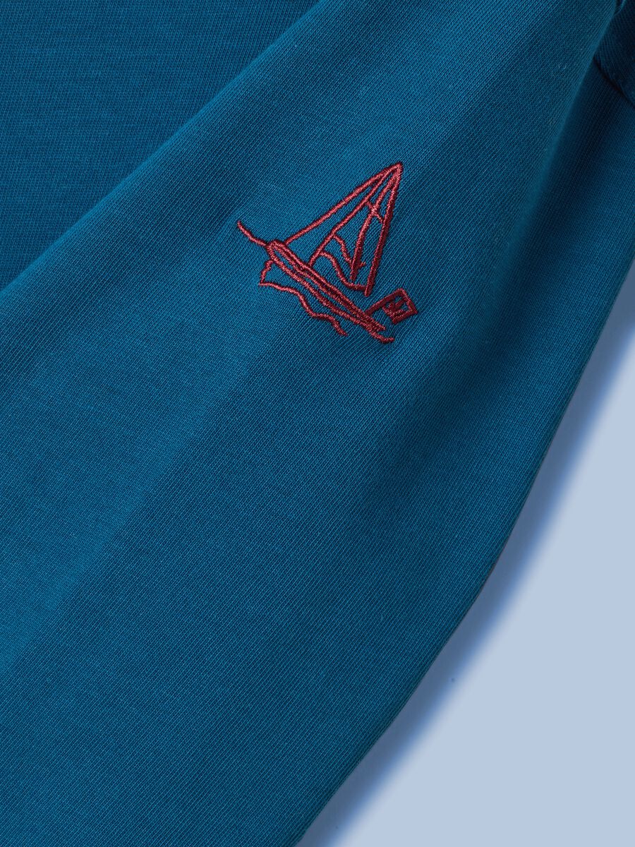 Polo a maniche lunghe ALTAVIA SAILING blu in puro cotone_5