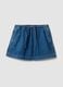 Blue pure cotton denim shorts_0