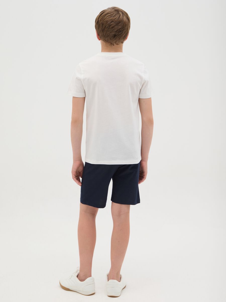 Completo jogging da ragazzo in puro cotone multicolor regular fit_2