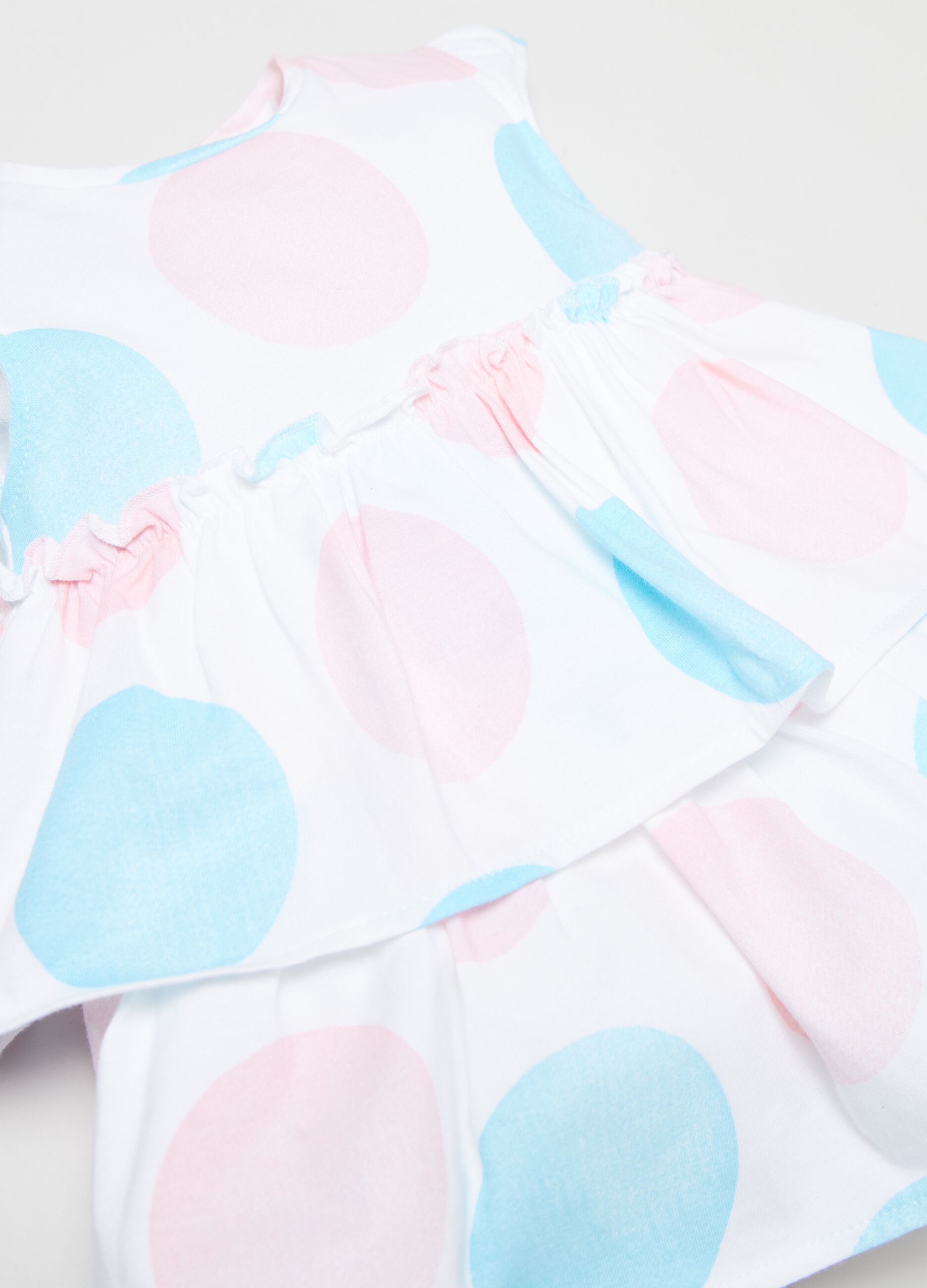 Vestitino a balze stampa cerchi multicolor _1