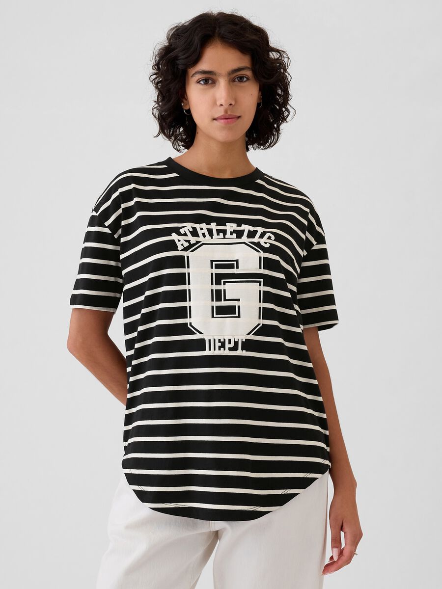 Organic cotton T-shirt with Athletic Dept. logo print_0