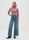 Regular fit pink cotton-blend turtleneck_0