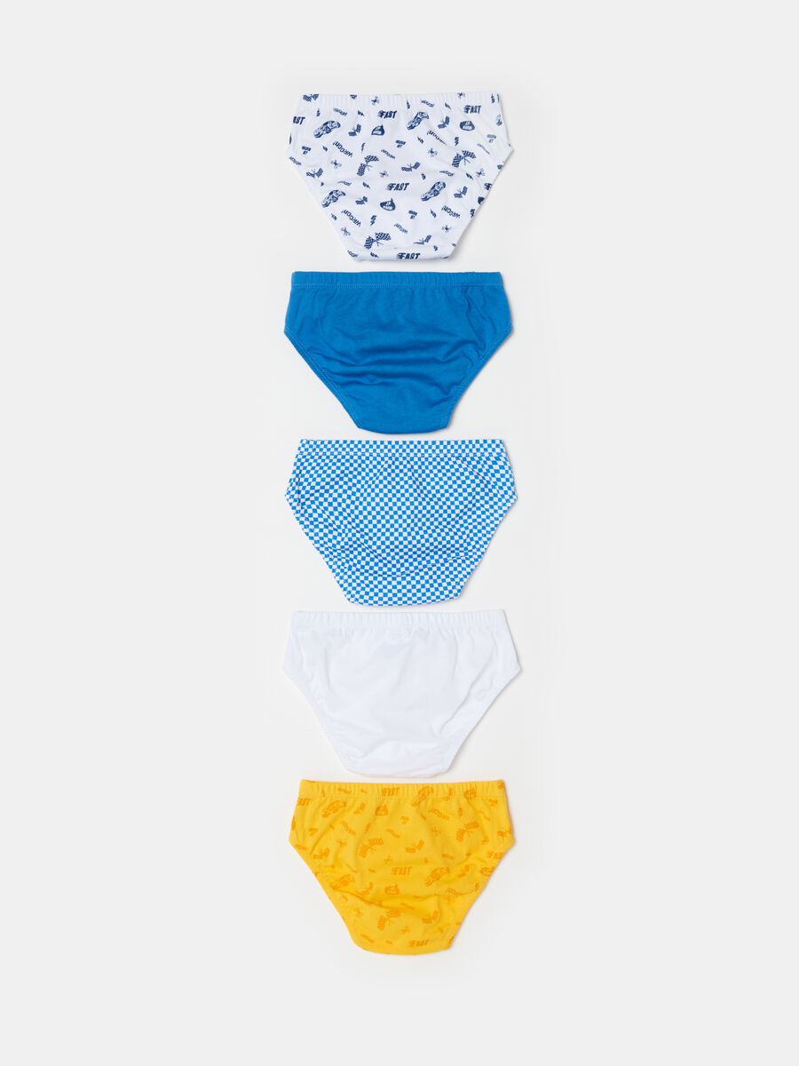 Five-pack briefs in organic cotton with print_1