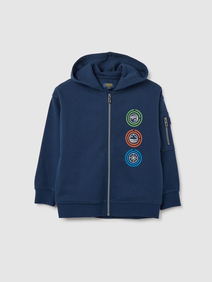 Blue pure cotton regular fit kids' sweatshirt_0