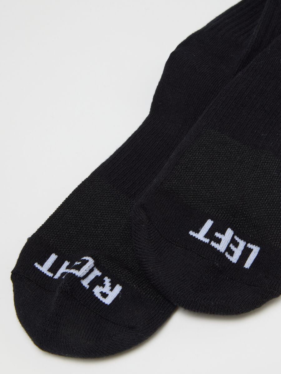 Black Cotton Blend Sports Socks Tripack_2