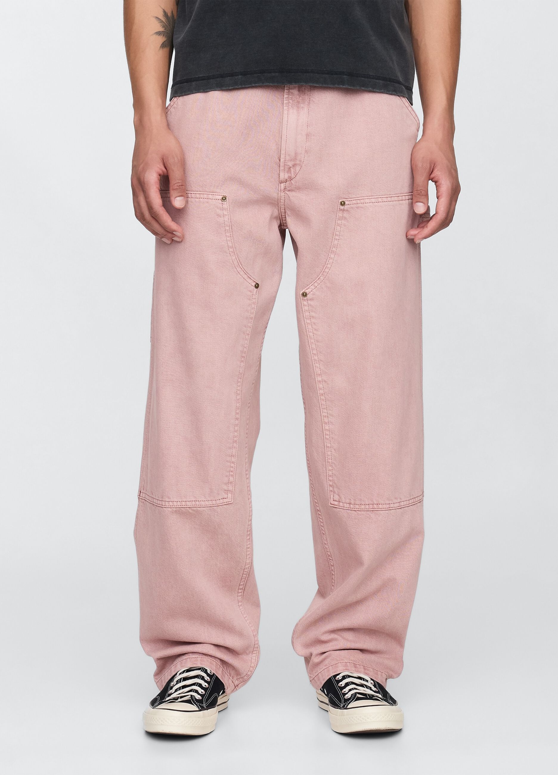 Pink Cargo Trousers with French Pockets