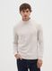 Beige fleece regular fit sweatshirt_1