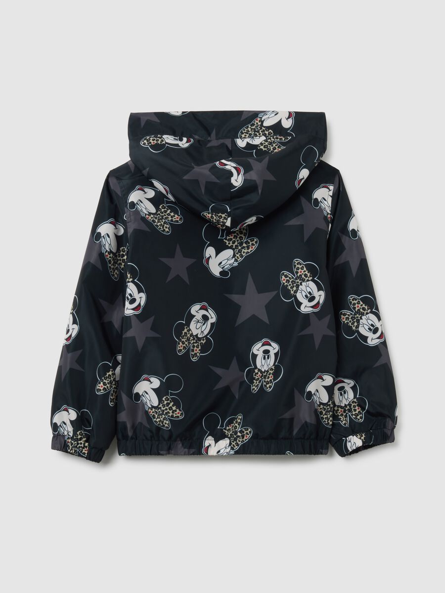 Black waterproof girls' jacket with hood_1