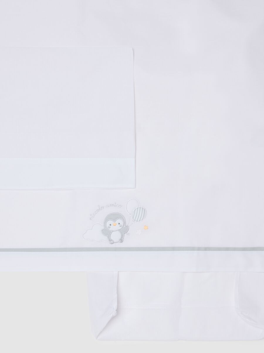 Multicolour pure cotton newborn sheet set with embroidery_1