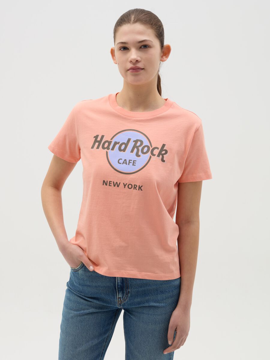 Pink T-shirt with Hard Rock Café New York print_1