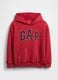 Kids' Red Cotton Blend Hoodie Regular Fit with Logo_3