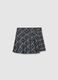Grey checkered skirt for girls in regular fit jacquard_3