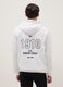White regular fit cotton blend hoodie with Everlast logo_2