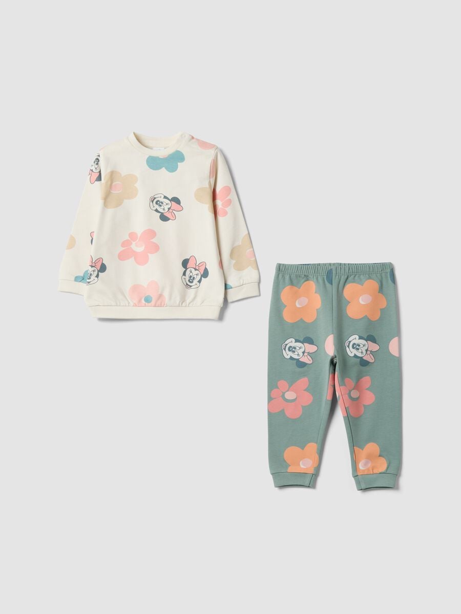 Green organic cotton Minnie print pyjamas_0
