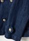 Blue denim pure cotton regular fit jacket with gold buttons_5