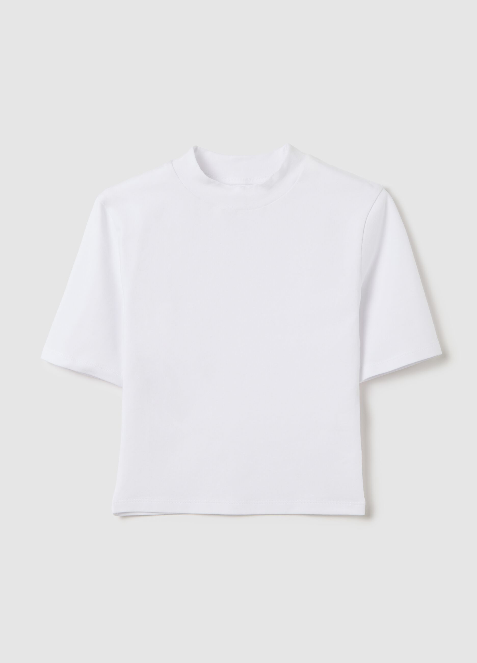 Mockneck T-shirt White