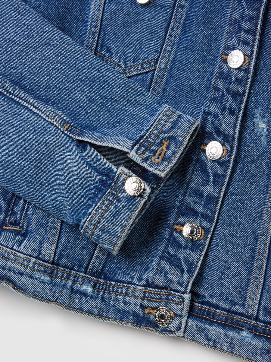 Oversized short jacket in denim_5