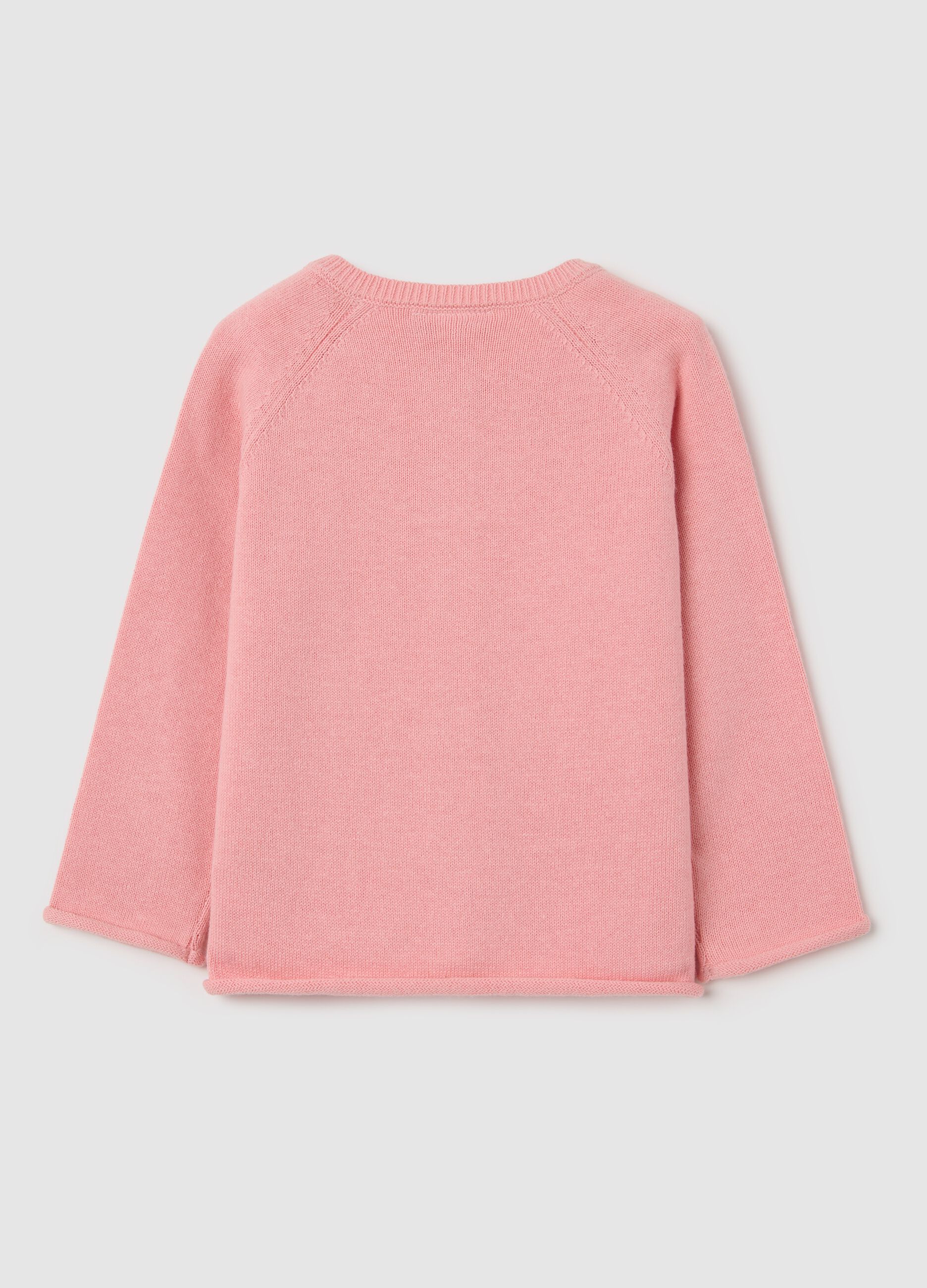 Pink cardigan in cotton