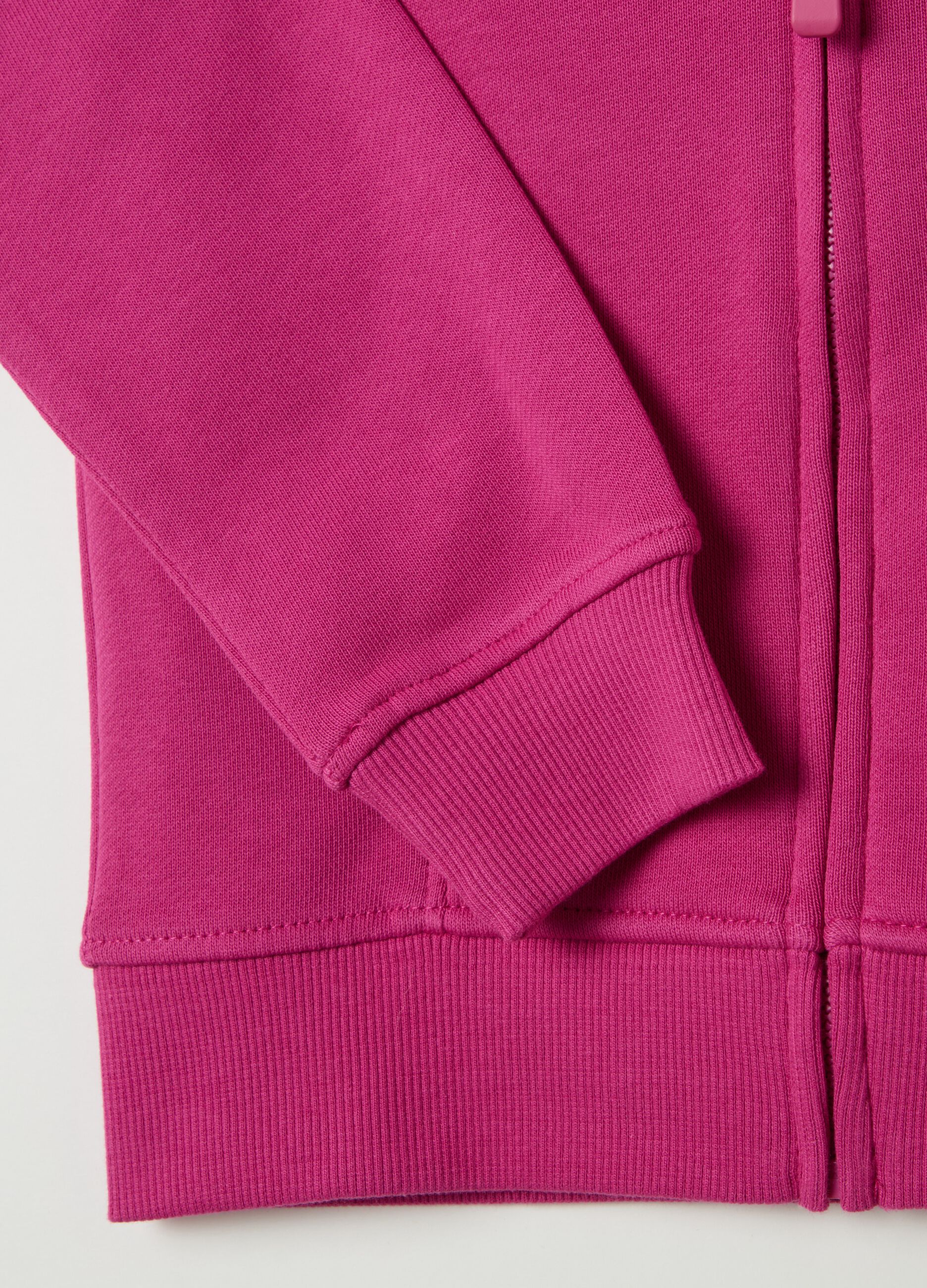 French terry full-zip hoodie