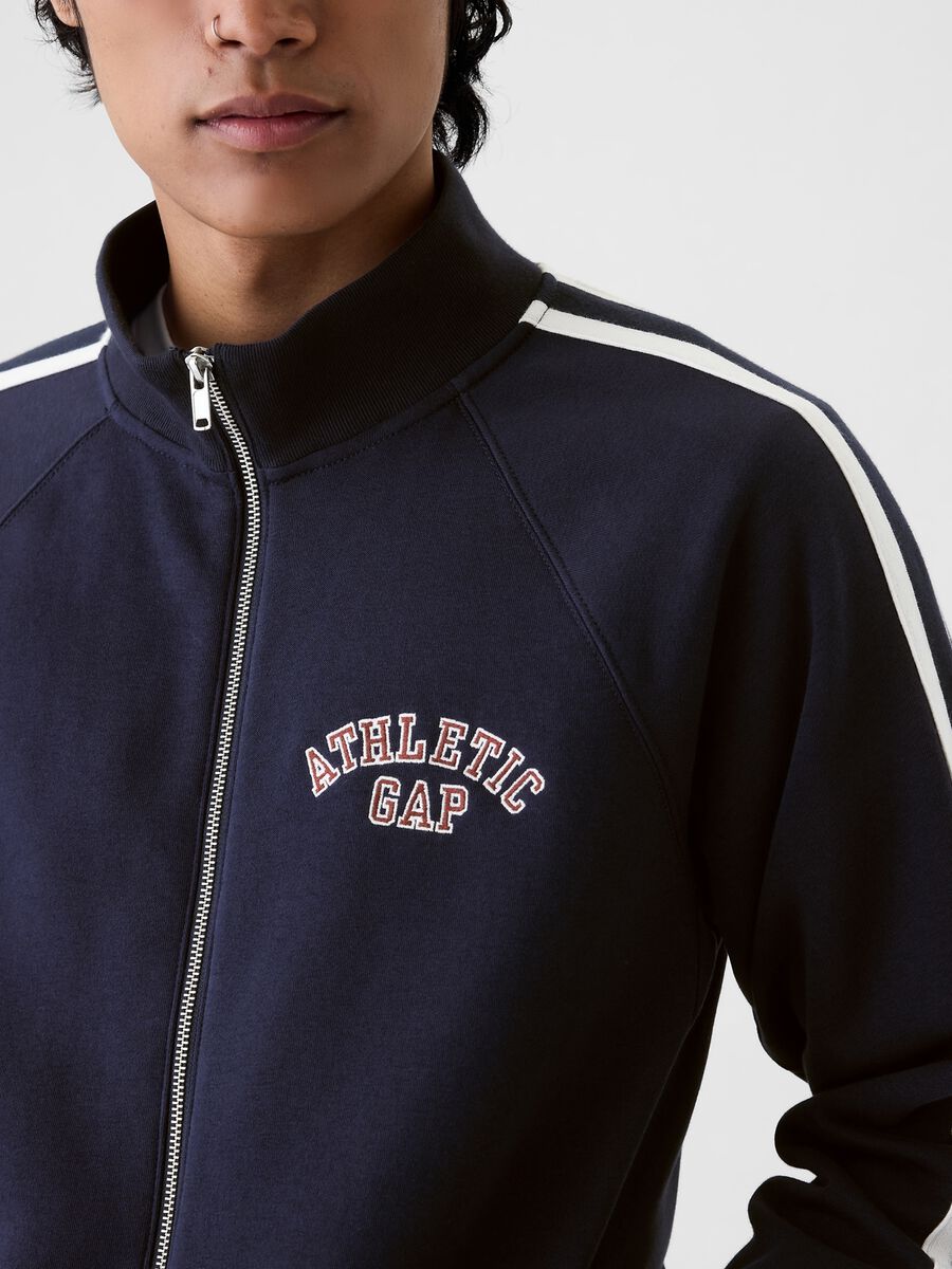 Full-zip con bande rigate ricamo logo Athletic_3
