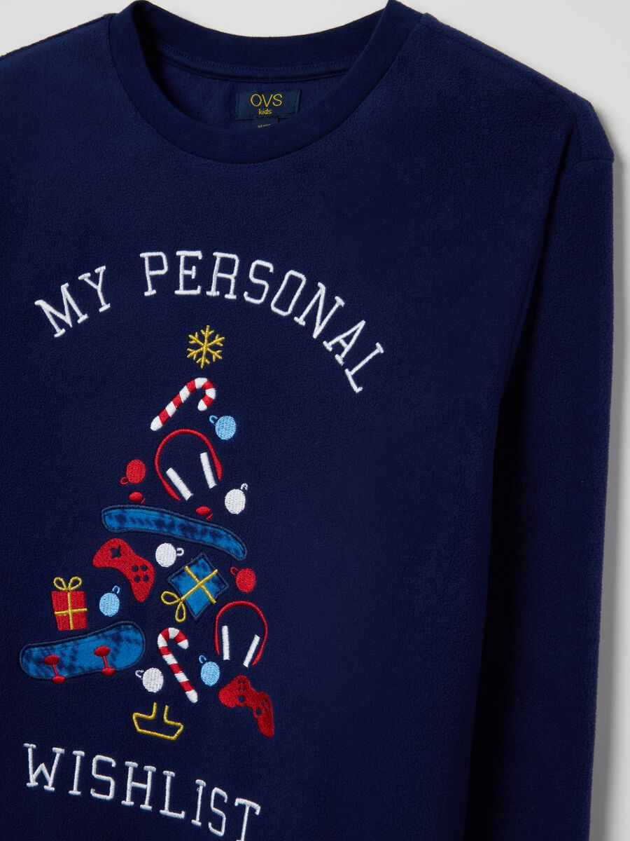 Children's blue fleece regular fit pyjamas_2