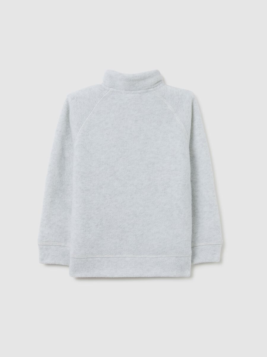Grey fleece children's turtleneck regular fit with zip_1