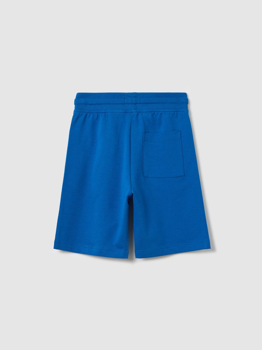 Blue Cotton Sports Shorts_1