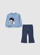 Multicolour cotton blend sweatshirt and trousers set for girls - regular fit_0