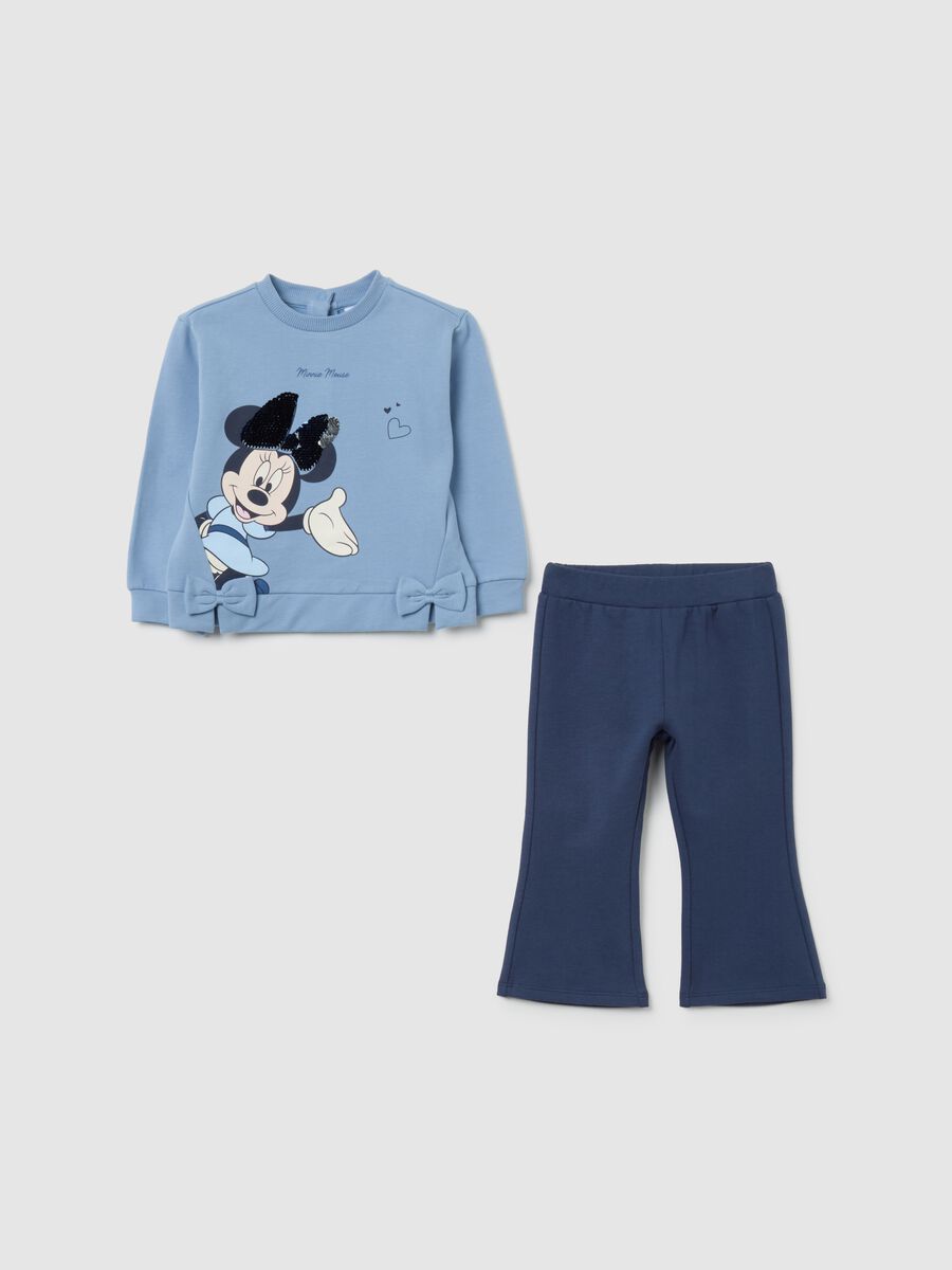 Multicolour cotton blend sweatshirt and trousers set for girls - regular fit_0