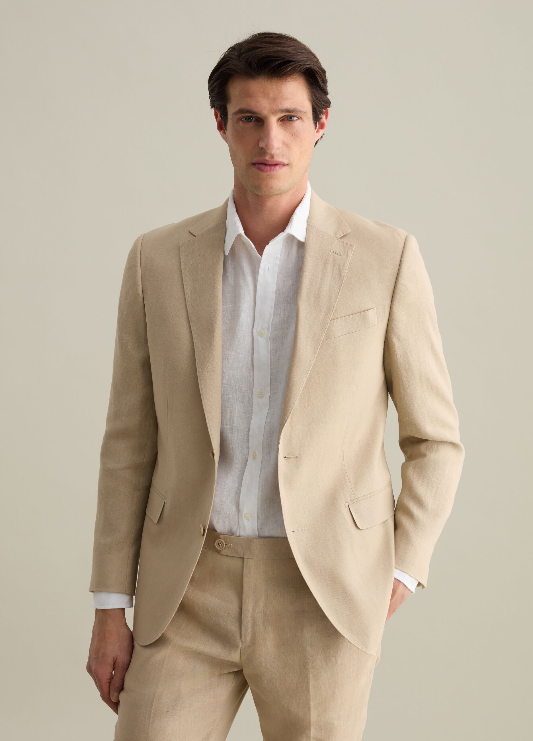 Blazer monopetto regular fit in lino Contemporary